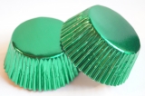 Papírové košíčky na muffiny - metalické zelené 48 ks