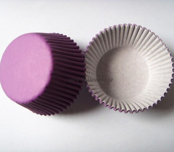 Papírové košíčky na muffiny -  fialové 48 ks