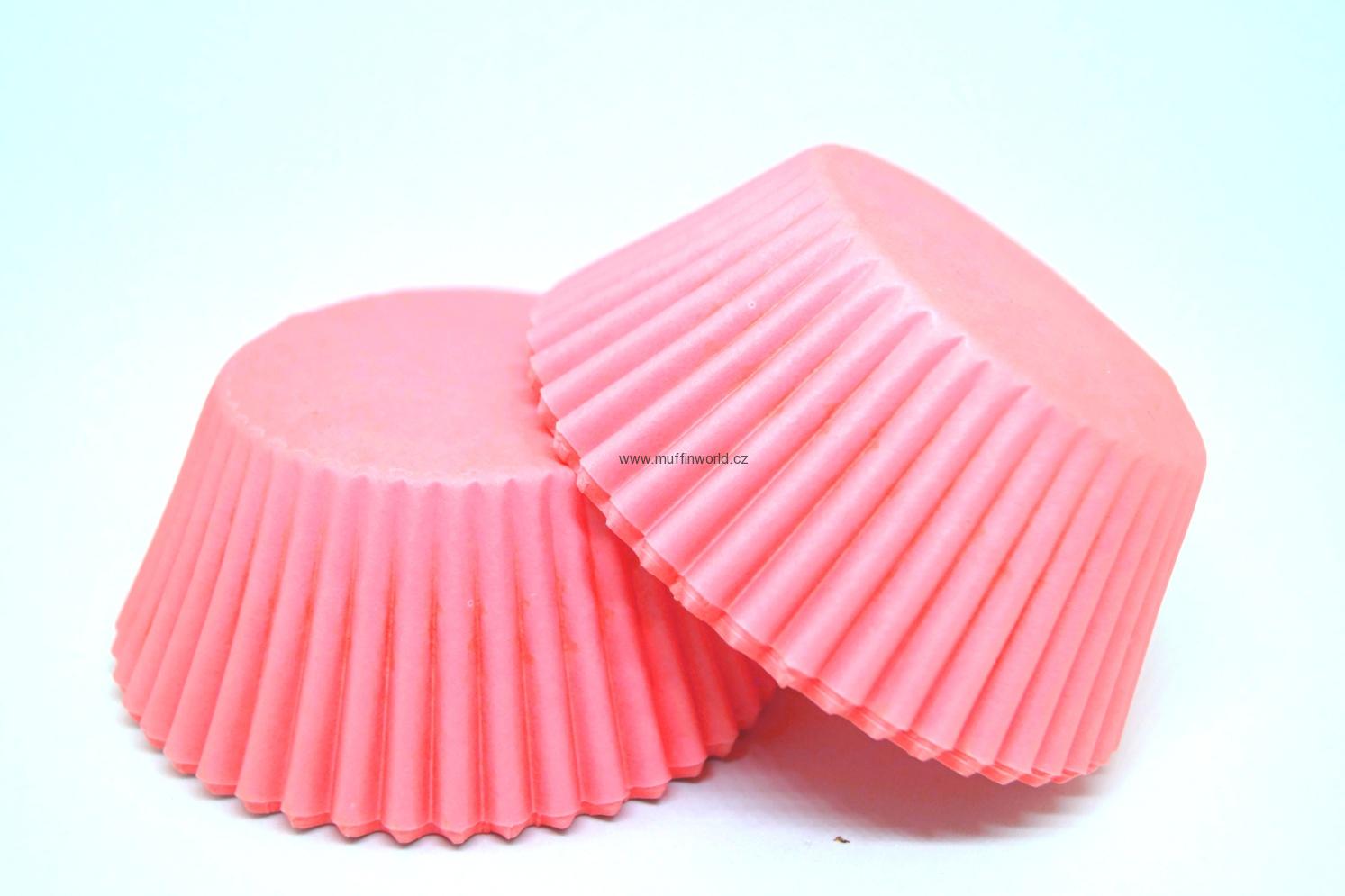 Papírové košíčky na muffiny - světlé melounové 48 ks
