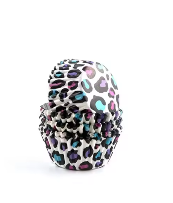 Papírové košíčky na muffiny - leopard 100 ks