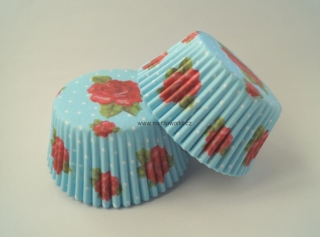 Papírové košíčky na muffiny - růže 48 ks