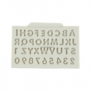 Silikonová forma - písmenka a číslice