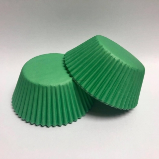 Papírové košíčky na muffiny - tmavě zelené 48 ks