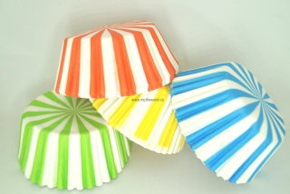 Papírové košíčky na muffiny - barevné 100 ks