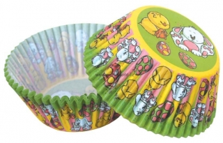 Papírové košíčky na muffiny - velikonoční 50 ks