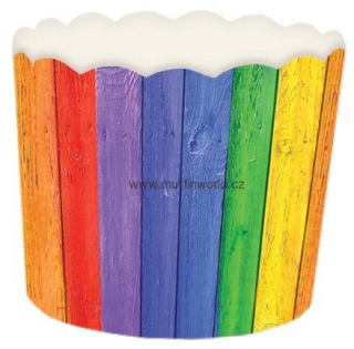 Pevné košíčky na muffiny - barevné 24 ks