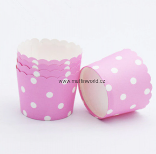 Pevné košíčky na muffiny - růžové 12 ks