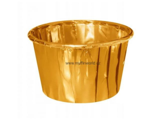 Košíčky na muffiny s pevným okrajem - metalické zlaté 12 ks