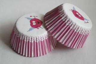 Papírové košíčky na muffiny - valentýn 48 ks