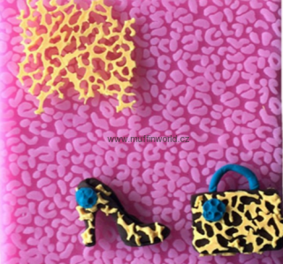 Silikonová forma na jedlou krajku - leopardí vzor